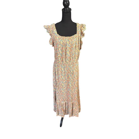 Hayden Floral Maxi Ruffled Sleeve Dress - Picture 1 of 7